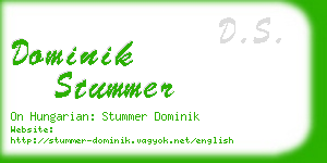 dominik stummer business card